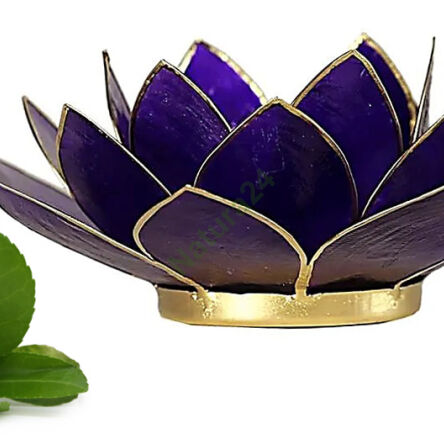 Kwiat Lotosu - Świecznik złoty - Światło czakry - 45% Promocja - 7