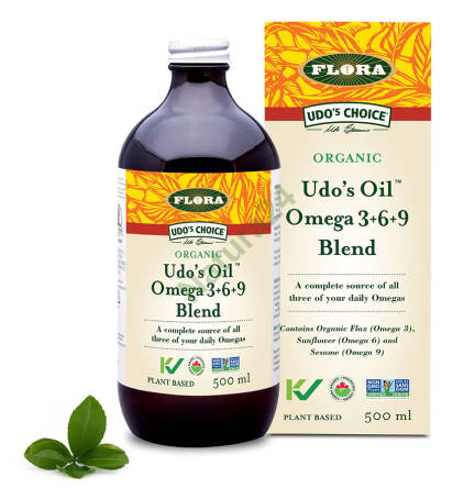 Udo’s Oil® – Omega 3+6+9 Blend – mieszanka organicznych olejów roślinnych 500 ml