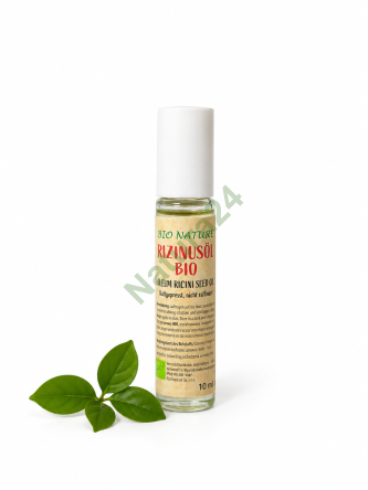 Olej Rycynowy BIO – Roll-On 10ml -  Indyjski, 100% czysty, tłoczony na zimno, bez użycia Heksanu