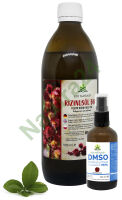 Zestaw Olej rycynowy BIO nierafinowany 500 ml + DMSO 100 ml