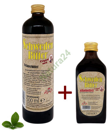 Zestaw Oryginalne zioła szwedzkie alk. 500ml + bezalk. 200ml