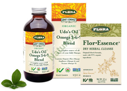 Zestaw Udo’s Oil® + Flor•Essence® – Omega 3+6+9 Blend 250ml + formuła 8 ziół 63 g