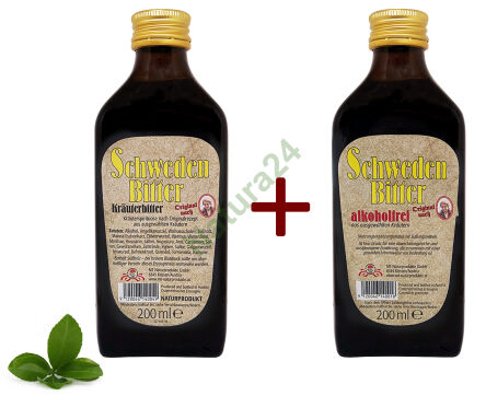 Zestaw Oryginalne zioła szwedzkie alk. 200ml + bezalk. 200ml