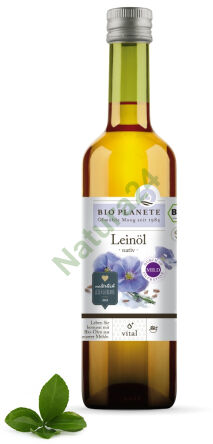 Olej lniany BIO bogaty w Omega 3 - filtracja 3D - 500ml Bio Planete