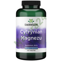 Swanson Cytrynian Magnezu 240 tabletek