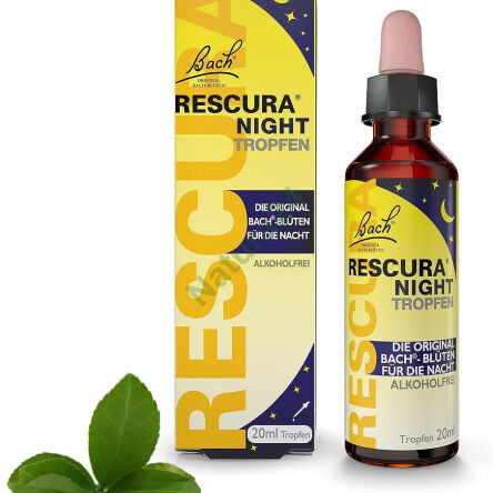 Bach RESCURA® Night/Sleep w kroplach bez alkoholu 10/20 ml - 2