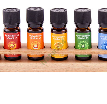 Drewniany display dla olejków czakralnych - D-20 - 2