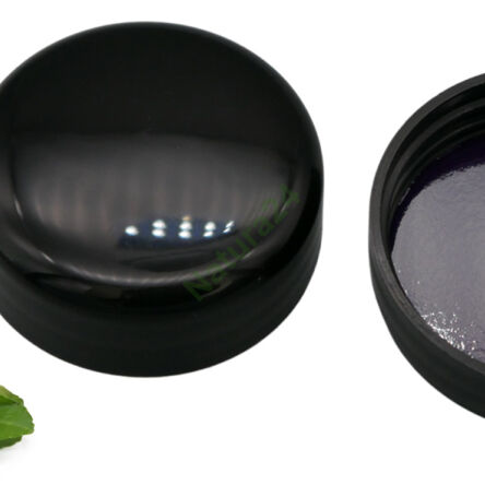 Butelka Walec - Fioletowe szkło - 300ml - 127,95x67,35 mm czarna zakrętka - 2