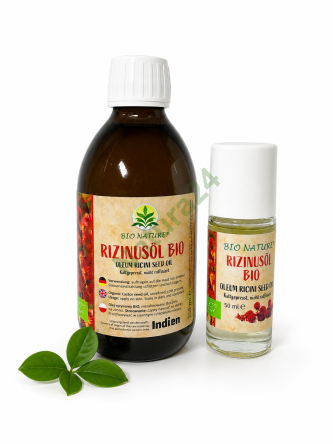 ZESTAW: OLEJ RYCYNOWY BIO Indyjski, 100% czysty, tłoczony na zimno, bez użycia Heksanu - 250 ml + ROL-ON 50 ml